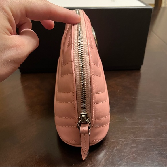 New Gucci Marmont GG Logo Pink Pouch Clutch Bag - Picture 4 of 9